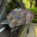 Multicolor Psychedelic Print Car Side Mirror Covers