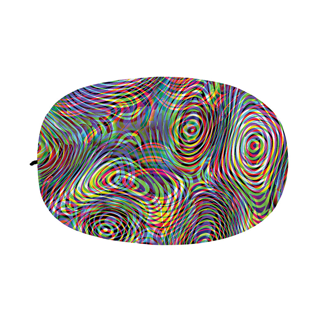 Multicolor Psychedelic Print Car Side Mirror Covers