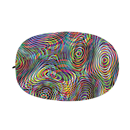 Multicolor Psychedelic Print Car Side Mirror Covers