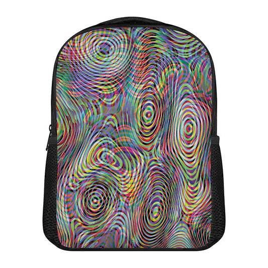 Multicolor Psychedelic Print Casual Backpack