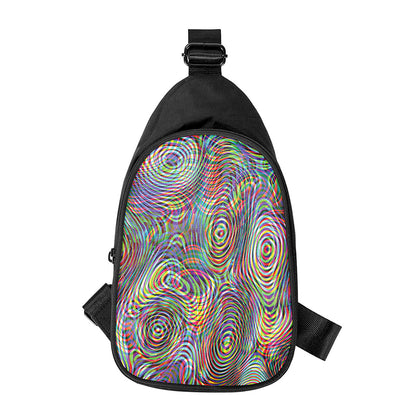 Multicolor Psychedelic Print Chest Bag