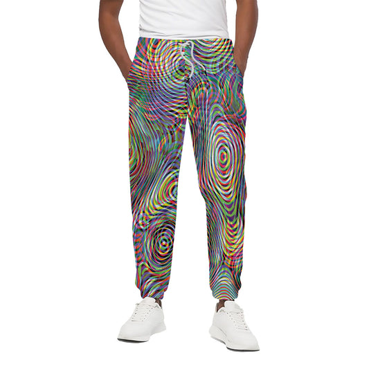 Multicolor Psychedelic Print Cotton Pants