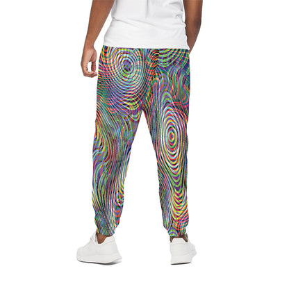 Multicolor Psychedelic Print Cotton Pants