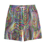 Multicolor Psychedelic Print Cotton Shorts