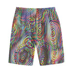 Multicolor Psychedelic Print Cotton Shorts
