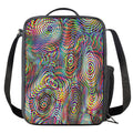 Multicolor Psychedelic Print Crossbody Lunch Bag
