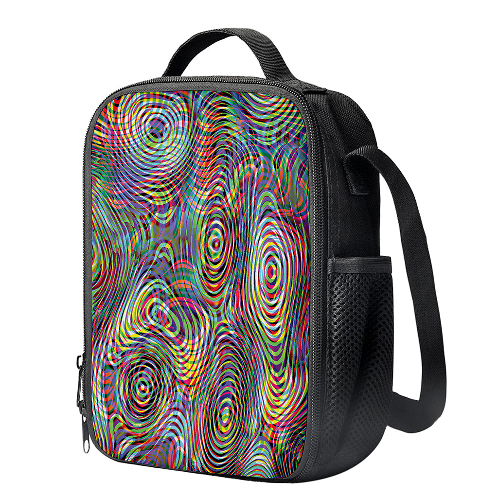 Multicolor Psychedelic Print Crossbody Lunch Bag
