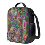 Multicolor Psychedelic Print Crossbody Lunch Bag