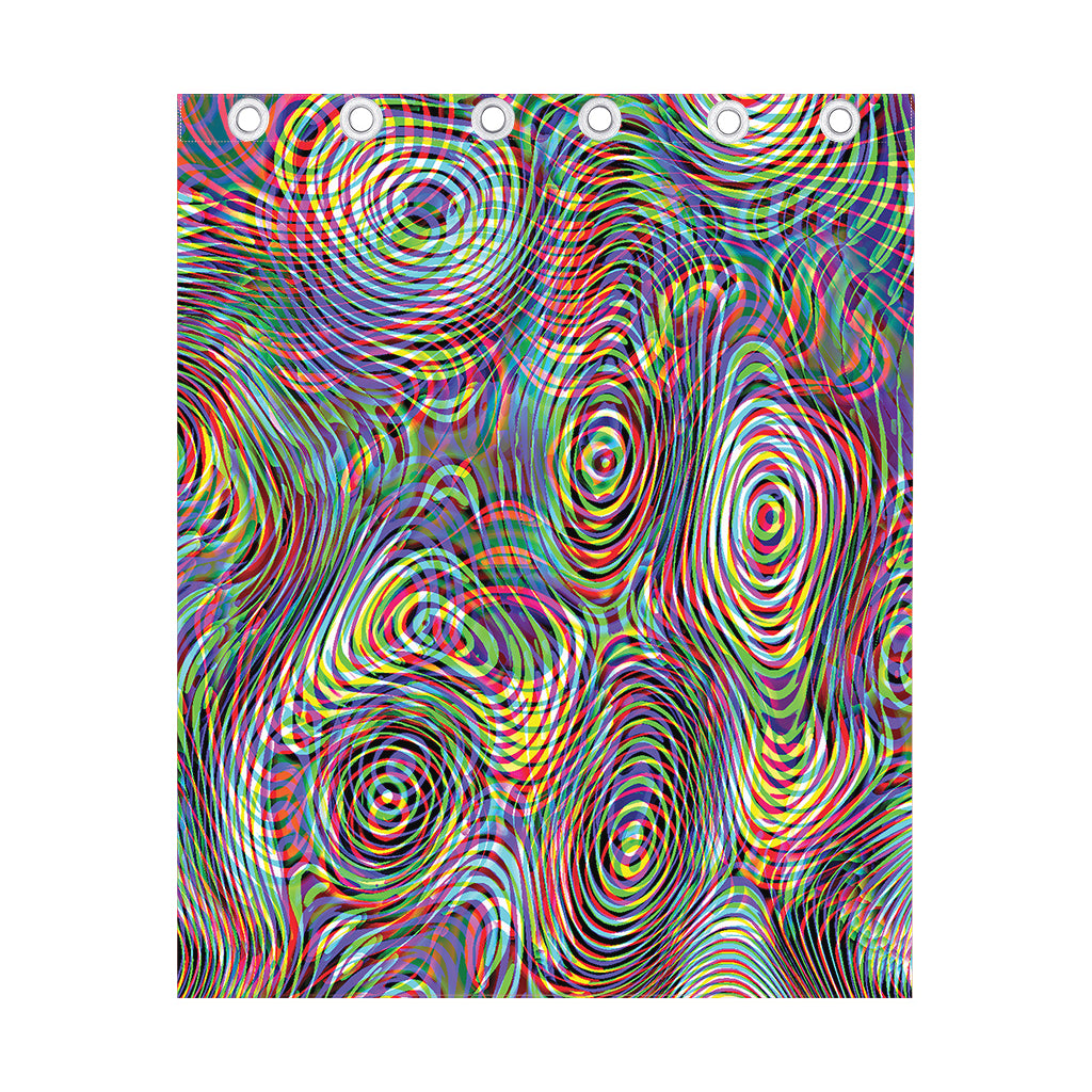 Multicolor Psychedelic Print Curtain