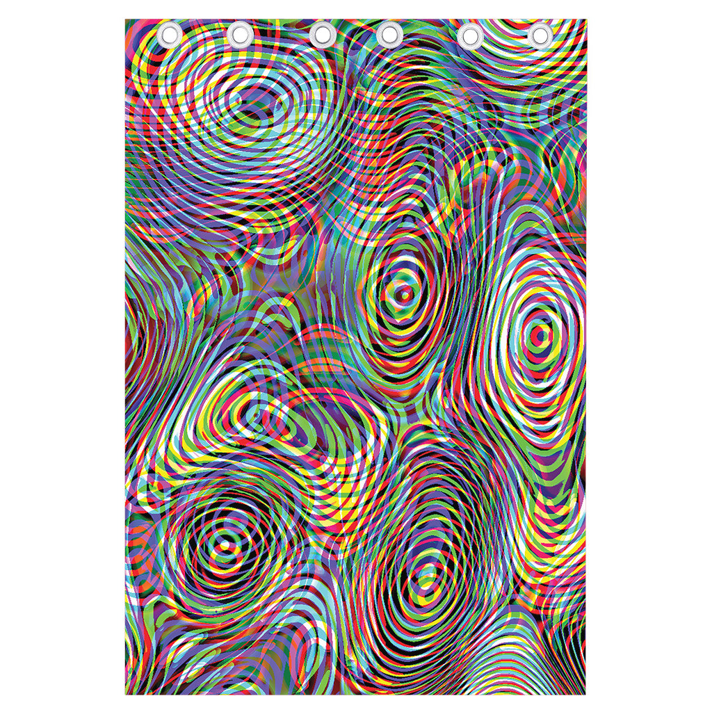 Multicolor Psychedelic Print Curtain