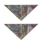 Multicolor Psychedelic Print Dog Bandana