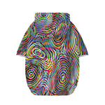 Multicolor Psychedelic Print Dog Zip Up Hoodie