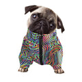 Multicolor Psychedelic Print Dog Zip Up Jacket