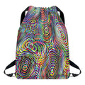 Multicolor Psychedelic Print Drawstring Backpack