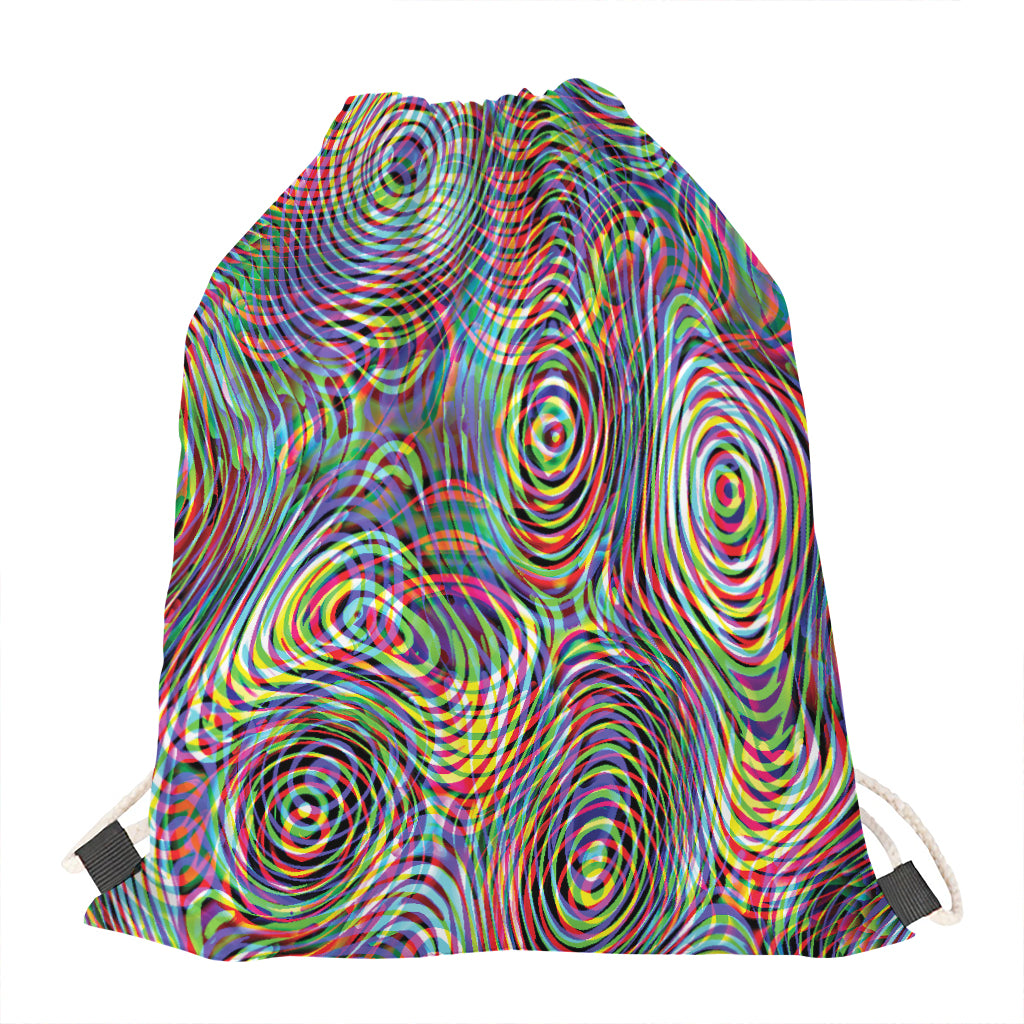 Multicolor Psychedelic Print Drawstring Bag