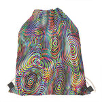 Multicolor Psychedelic Print Drawstring Bag
