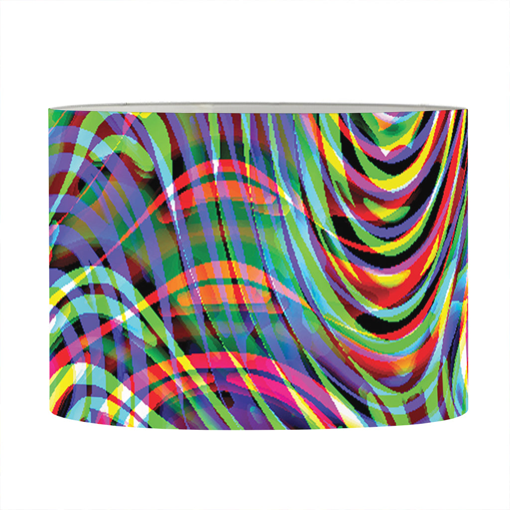 Multicolor Psychedelic Print Drum Lamp Shade