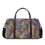 Multicolor Psychedelic Print Duffle Bag