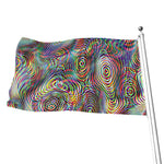 Multicolor Psychedelic Print Flag