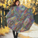Multicolor Psychedelic Print Foldable Umbrella
