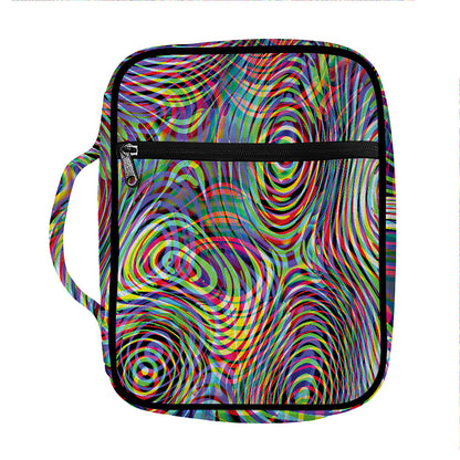 Multicolor Psychedelic Print Front Pocket Bible Bag