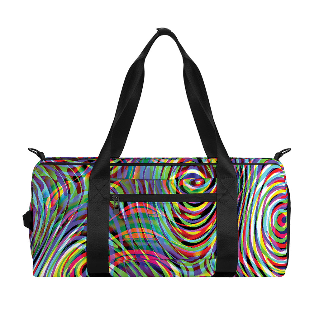 Multicolor Psychedelic Print Gym Bag