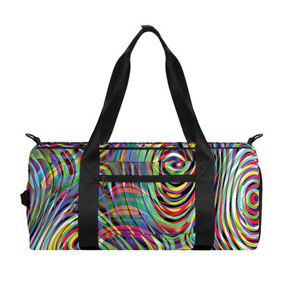 Multicolor Psychedelic Print Gym Bag