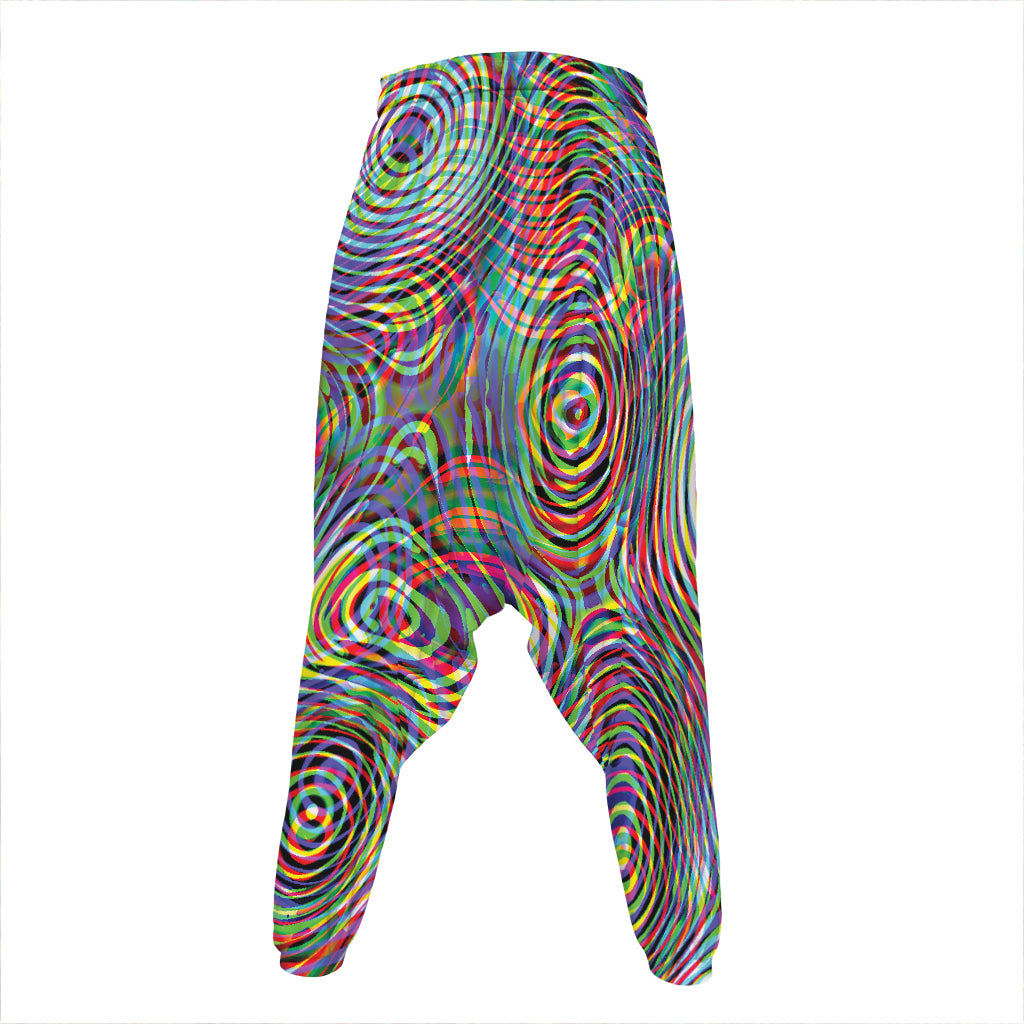 Multicolor Psychedelic Print Hammer Pants