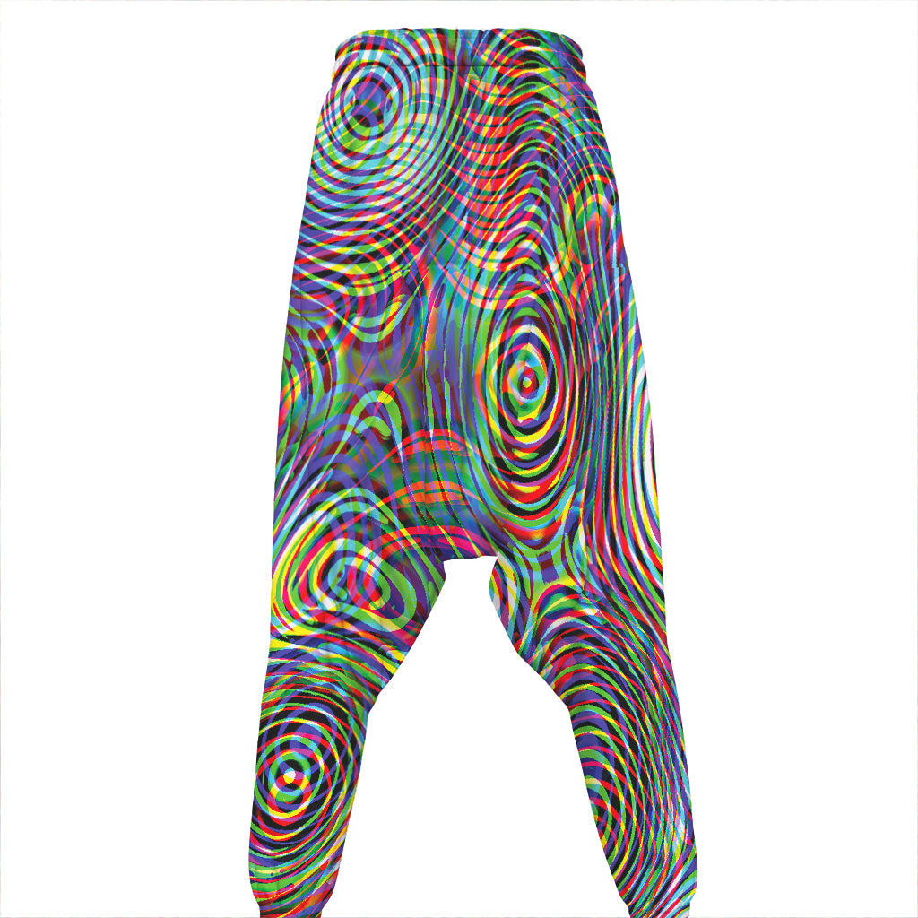Multicolor Psychedelic Print Hammer Pants