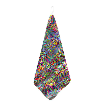 Multicolor Psychedelic Print Hand Towel