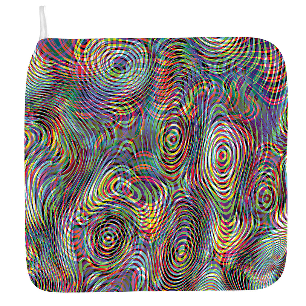 Multicolor Psychedelic Print Hand Towel