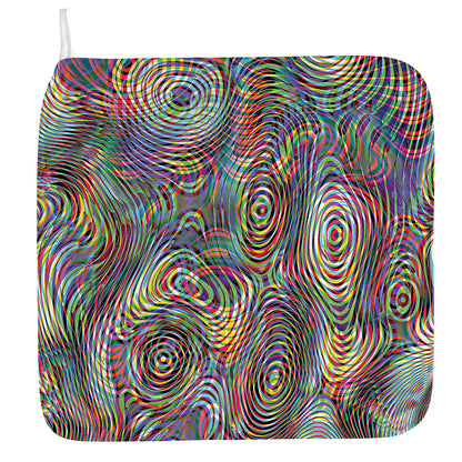 Multicolor Psychedelic Print Hand Towel