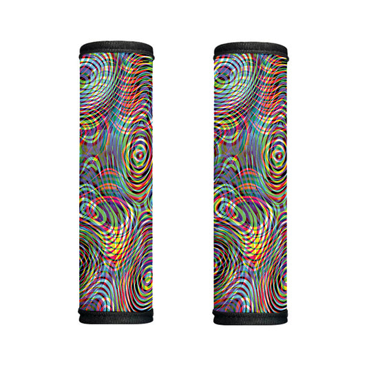 Multicolor Psychedelic Print Handle Covers