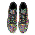 Multicolor Psychedelic Print High Top Leather Sneakers