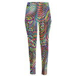 Multicolor Psychedelic Print High-Waisted Pocket Leggings