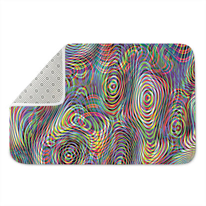 Multicolor Psychedelic Print Indoor Door Mat