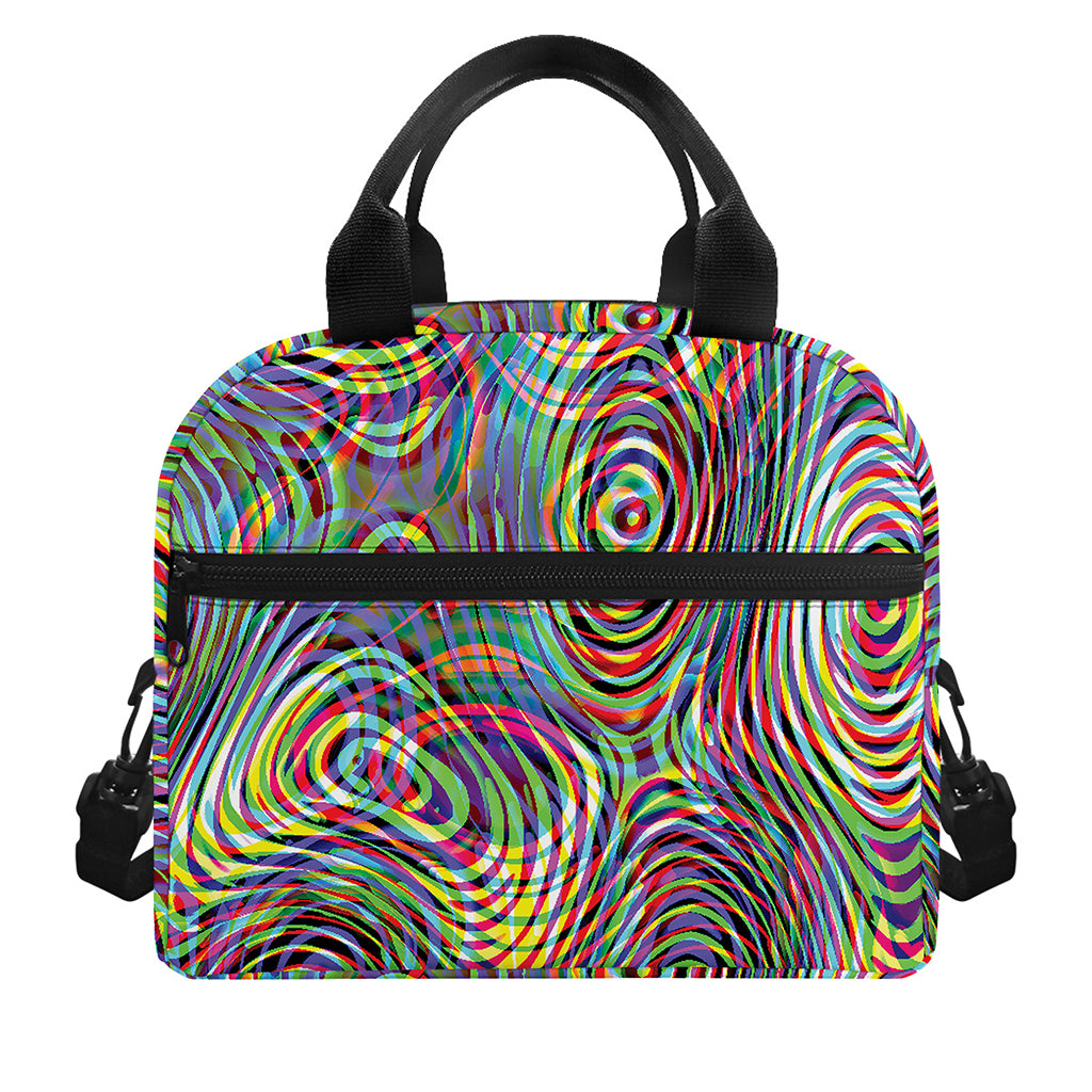 Multicolor Psychedelic Print Insulated Lunch Bag