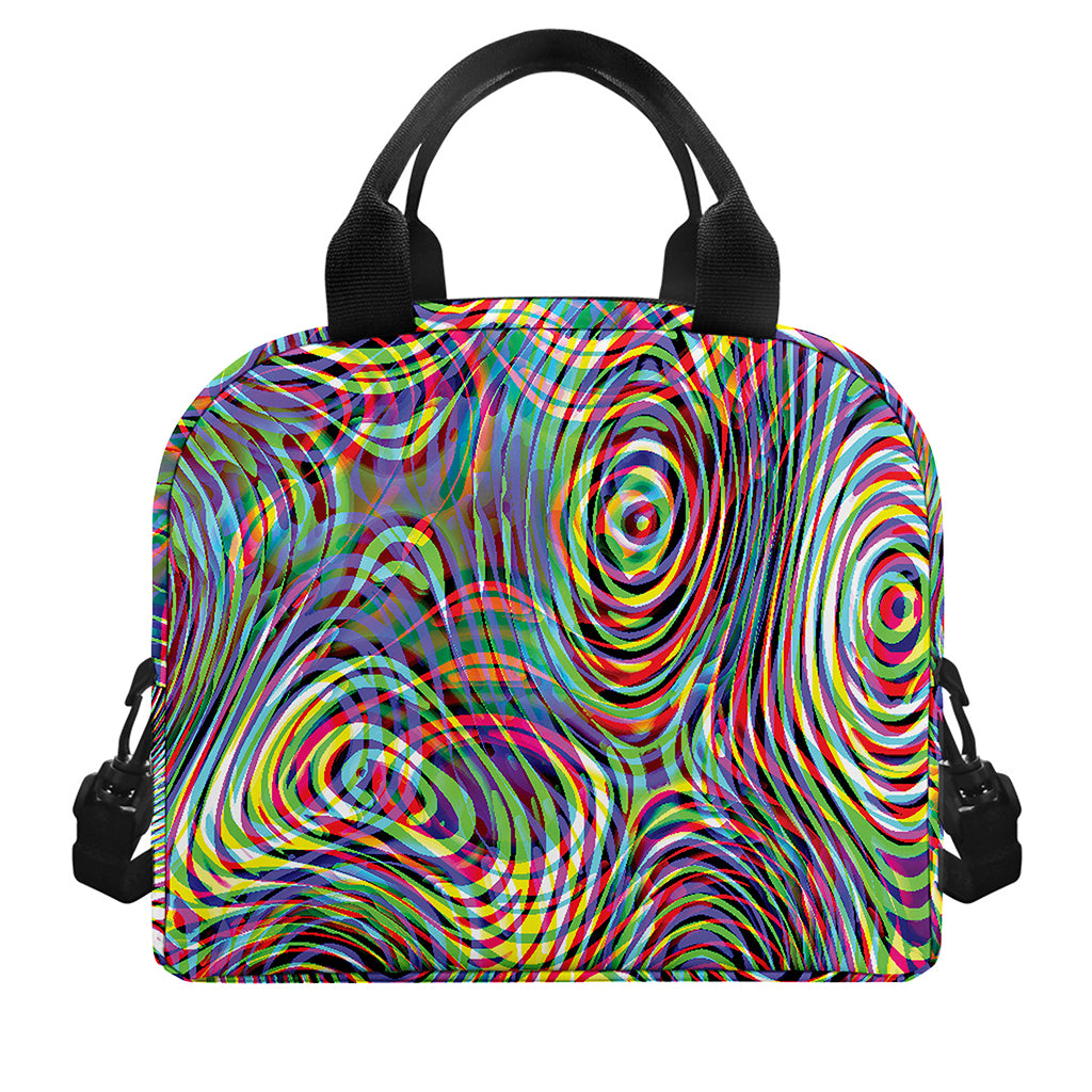 Multicolor Psychedelic Print Insulated Lunch Bag