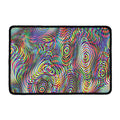 Multicolor Psychedelic Print Kitchen Mat