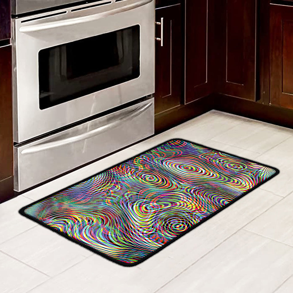 Multicolor Psychedelic Print Kitchen Mat