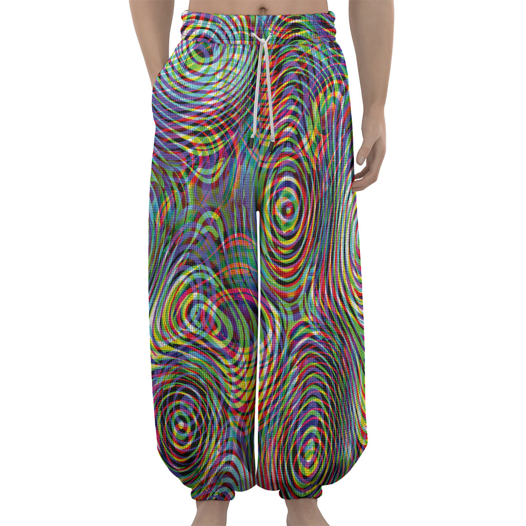 Multicolor Psychedelic Print Lantern Pants