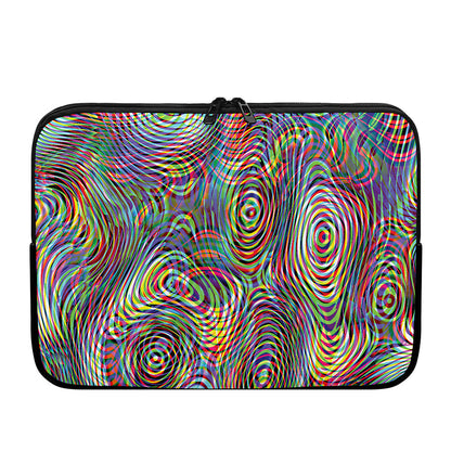 Multicolor Psychedelic Print Laptop Sleeve