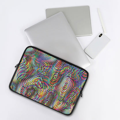 Multicolor Psychedelic Print Laptop Sleeve