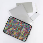 Multicolor Psychedelic Print Laptop Sleeve