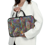 Multicolor Psychedelic Print Laptop Sleeve With Handle