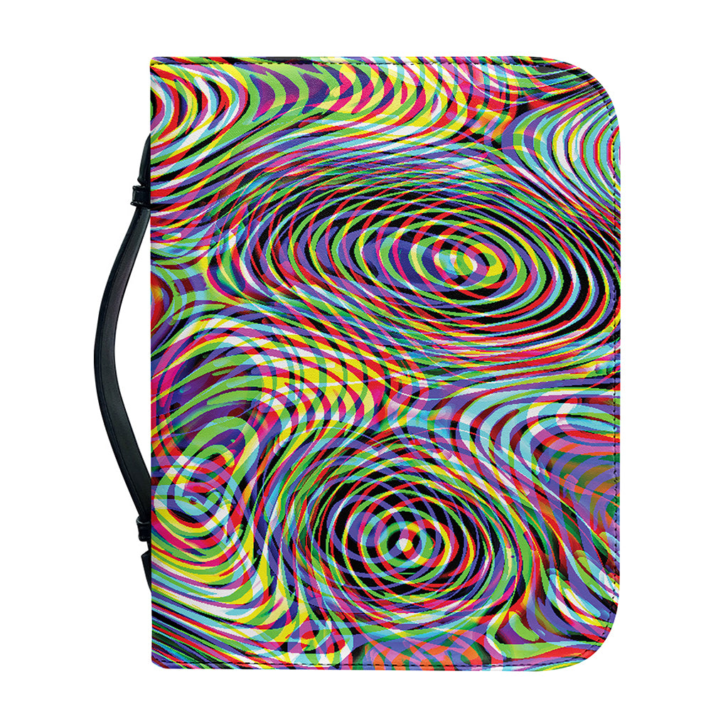 Multicolor Psychedelic Print Leather Bible Cover