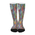 Multicolor Psychedelic Print Long Socks