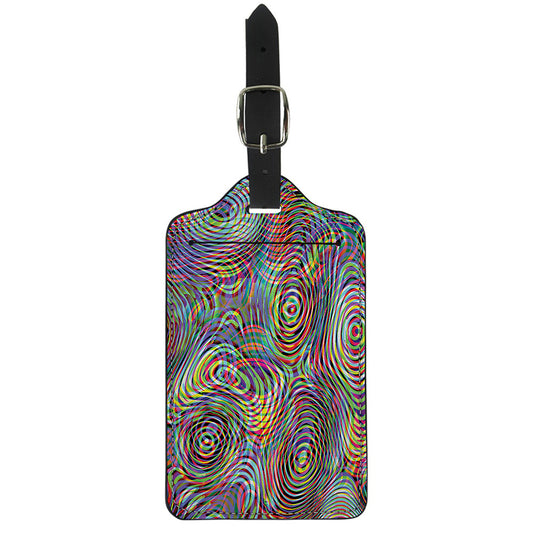 Multicolor Psychedelic Print Luggage Tag