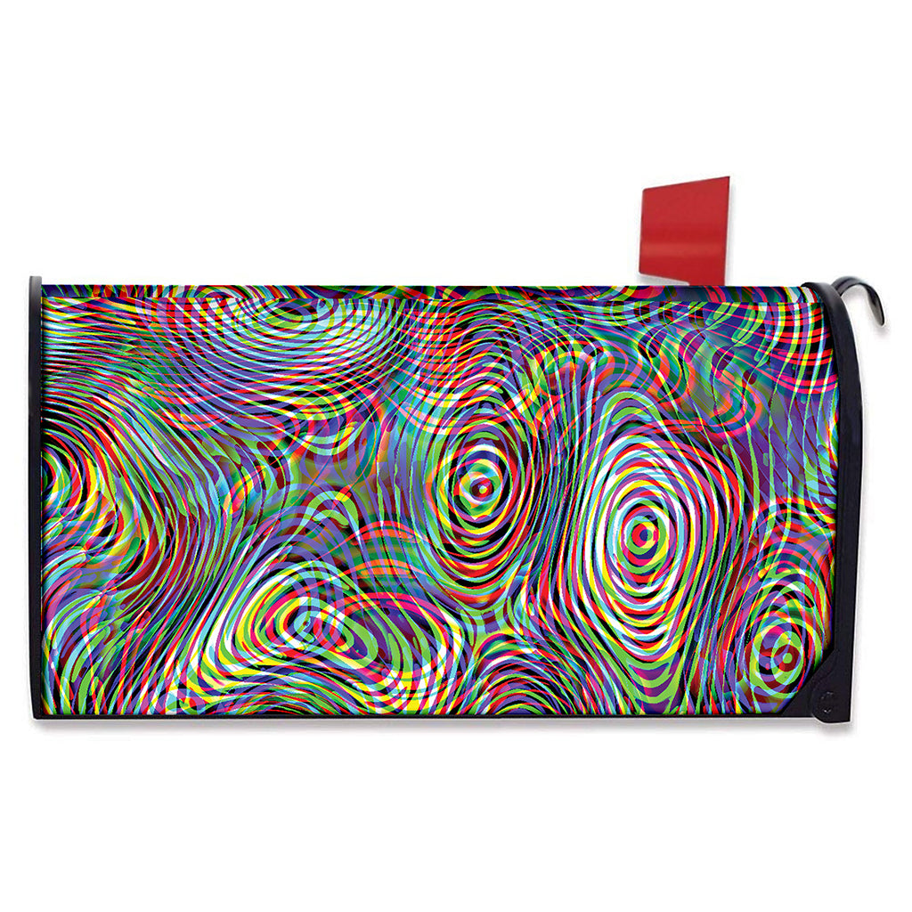 Multicolor Psychedelic Print Mailbox Cover