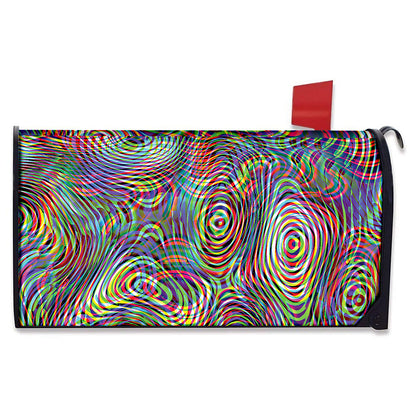 Multicolor Psychedelic Print Mailbox Cover